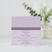 バイオレットドラマスクブライダルシャワー招待状 招待状 (スタンド正面)