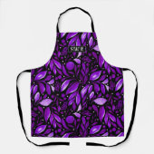 バイオレットドリームパーソナライズされた – パープルボタニカル エプロン (正面)