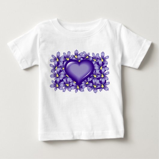 バイオレットハート ベビーTシャツ (正面)