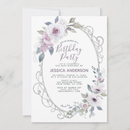 バイオレットバラフローラ誕生パーティー 招待状