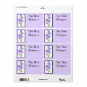 バイオレットバラブックプレート所有権ラベル ラベル (フルシート)