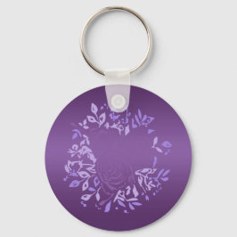 バイオレットバラリースラウンドキーリング キーホルダー