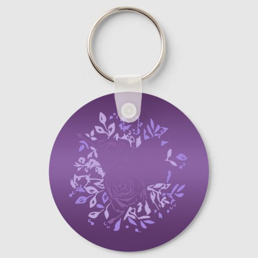 バイオレットバラリースラウンドキーリング キーホルダー (正面)