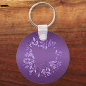 バイオレットバラリースラウンドキーリング キーホルダー (正面)