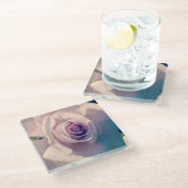 バイオレットバラ ガラスコースター (アングル)