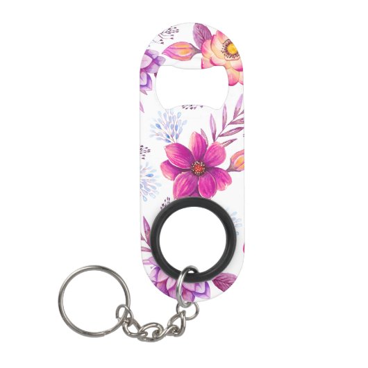 バイオレットバラ キーホルダー栓抜き (正面)