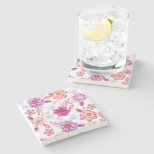 バイオレットバラ ストーンコースター (横)