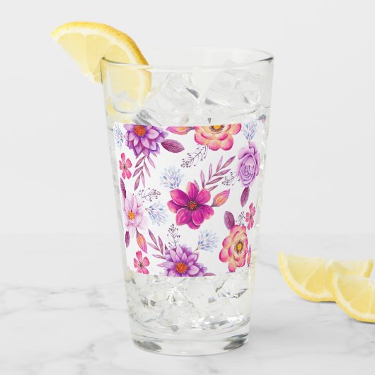 バイオレットバラ タンブラーグラス (アイス正面)