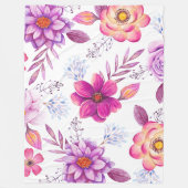 バイオレットバラ フリースブランケット (正面)