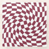 バイオレットバ結婚ルガンディのコレクシ市松模様にョン ガラスコースター (正面)