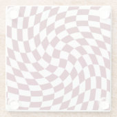 バイオレットバ結婚ルガンディのコレクシ市松模様にョン ガラスコースター (裏面)