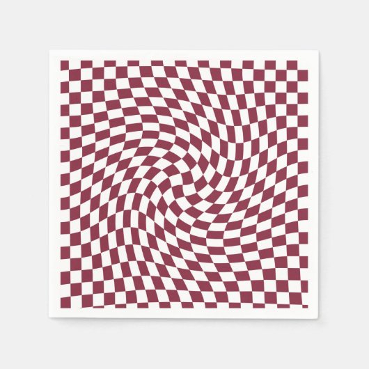 バイオレットバ結婚ルガンディのコレクシ市松模様にョン スタンダードカクテルナプキン (正面)