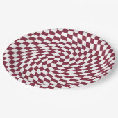 バイオレットバ結婚ルガンディのコレクシ市松模様にョン ペーパープレート (アングル)