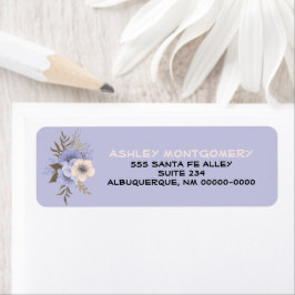 バイオレットパステルピーチファイブペタルワイルドバラカスタム ラベル