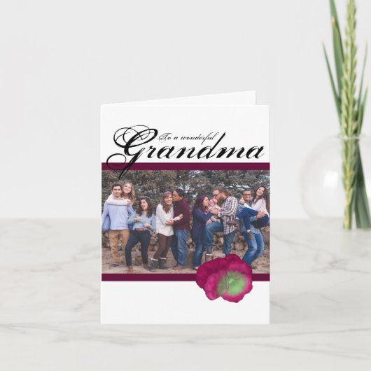 バイオレットパンジーお母さんのデイカードおばあちゃん シーズンカード (正面)