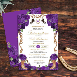 バイオレットパープルのバラ ウエスタンチャロ キンセアニエラ 招待状