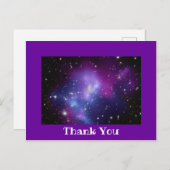 バイオレットパープルの写真枠 サンキュー ポストカード (正面/裏面)
