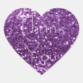 バイオレットパープルアメジスト輝くグラムありがとうスパーク ハートシール (正面)