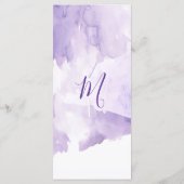 バイオレットパープルウォーターのカラースプラッシュ結婚式 プログラム (裏面)