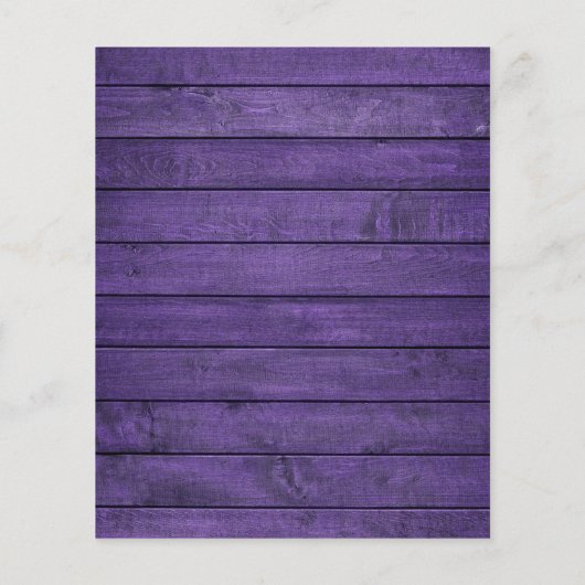 バイオレットパープルウッド ライト メイソンジャー ウェディング 招待状 (裏面)