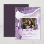 バイオレットパープルオーキッドの色合い セーブザデート (正面/裏面)