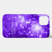 バイオレットパープルスパーキングスターズの天体写真 Case-Mate iPhoneケース (裏面 (横))