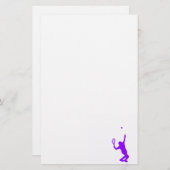 バイオレットパープルテニス 便箋 (正面/裏面)