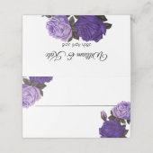 バイオレットパープルバラ座席表 プレイスカード (外部開封)