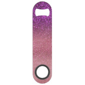 バイオレットパープルピンクトリプルグリッターモノグラムグラデーション スピード栓抜き (裏面)