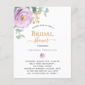 バイオレットパープルフローラの緑の予算ブライダルシャワー (正面)