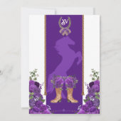 バイオレットパープルフローラウエスタンチャロキンセアニラ 招待状 (裏面)