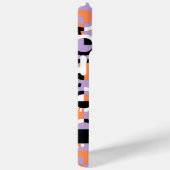 バイオレットパープルブラックオレンジミッドセンチュリーアートパターン Case-Mate iPhoneケース (裏面 / 右)