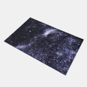 バイオレットパープルブラック抽象芸術銀河系 ドアマット (アングル)