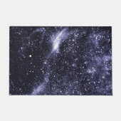 バイオレットパープルブラック抽象芸術銀河系 ドアマット (正面)