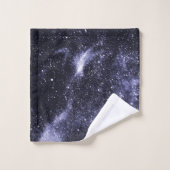 バイオレットパープルブラック抽象芸術銀河系 バスタオルセット (ウォッシュタオル)