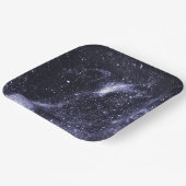 バイオレットパープルブラック抽象芸術銀河系 ペーパープレート (傾斜あり)