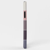 バイオレットパープルマウブタウペピーチピンクストライプ色アート Case-Mate iPhoneケース (裏面/右)