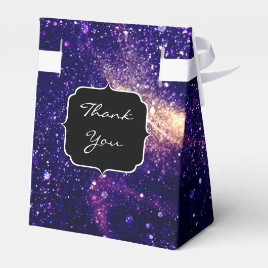 バイオレットパープル抽象芸術銀河系カスタムモノグラム フェイバーボックス (裏面サイド)