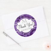 バイオレットパープル迷彩柄カモフラージ結婚ズ ラウンドシール (封筒)