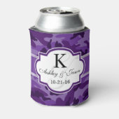 バイオレットパープル迷彩柄カモフラージ結婚ズ 缶クーラー (缶裏面)