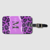 バイオレットヒョウ印刷 ラゲッジタグ (正面横)