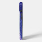 バイオレットピンクのアクリル系の流れ抽象芸術アート Case-Mate iPhoneケース (裏面 / 左)