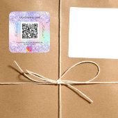 バイオレットピンクのビジネスサロンqrコードインスタグラム スクエアシール