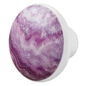 バイオレットピンク大理石パターン セラミックノブ (右)