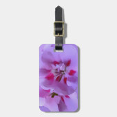 バイオレットピンク抽象芸術ハイビスカスフラワー ラゲッジタグ (正面縦)