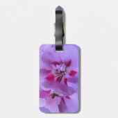 バイオレットピンク抽象芸術ハイビスカスフラワー ラゲッジタグ (裏面縦)