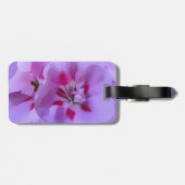 バイオレットピンク抽象芸術ハイビスカスフラワー ラゲッジタグ (裏面横)