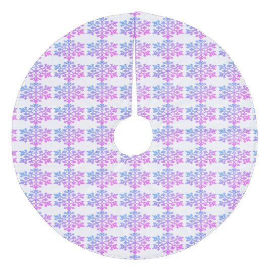 バイオレットピンク雪の木のスカート フリース ツリースカート (正面)