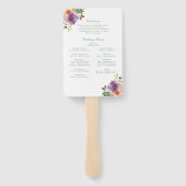 バイオレットピーチウォーター色フローラ八角形プログラム ハンドファン (裏面)