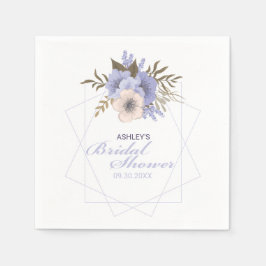 バイオレットピーチパステルジオメトリックバラカスタム スタンダードカクテルナプキン